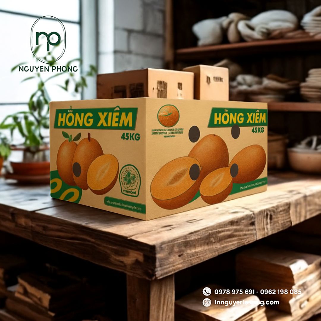 Mẫu thùng carton đựng hồng xiêm 